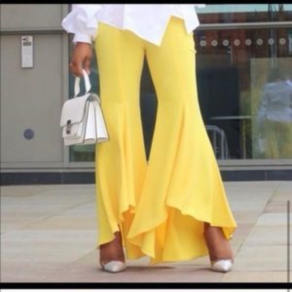 Zara Yellow Flare Pants